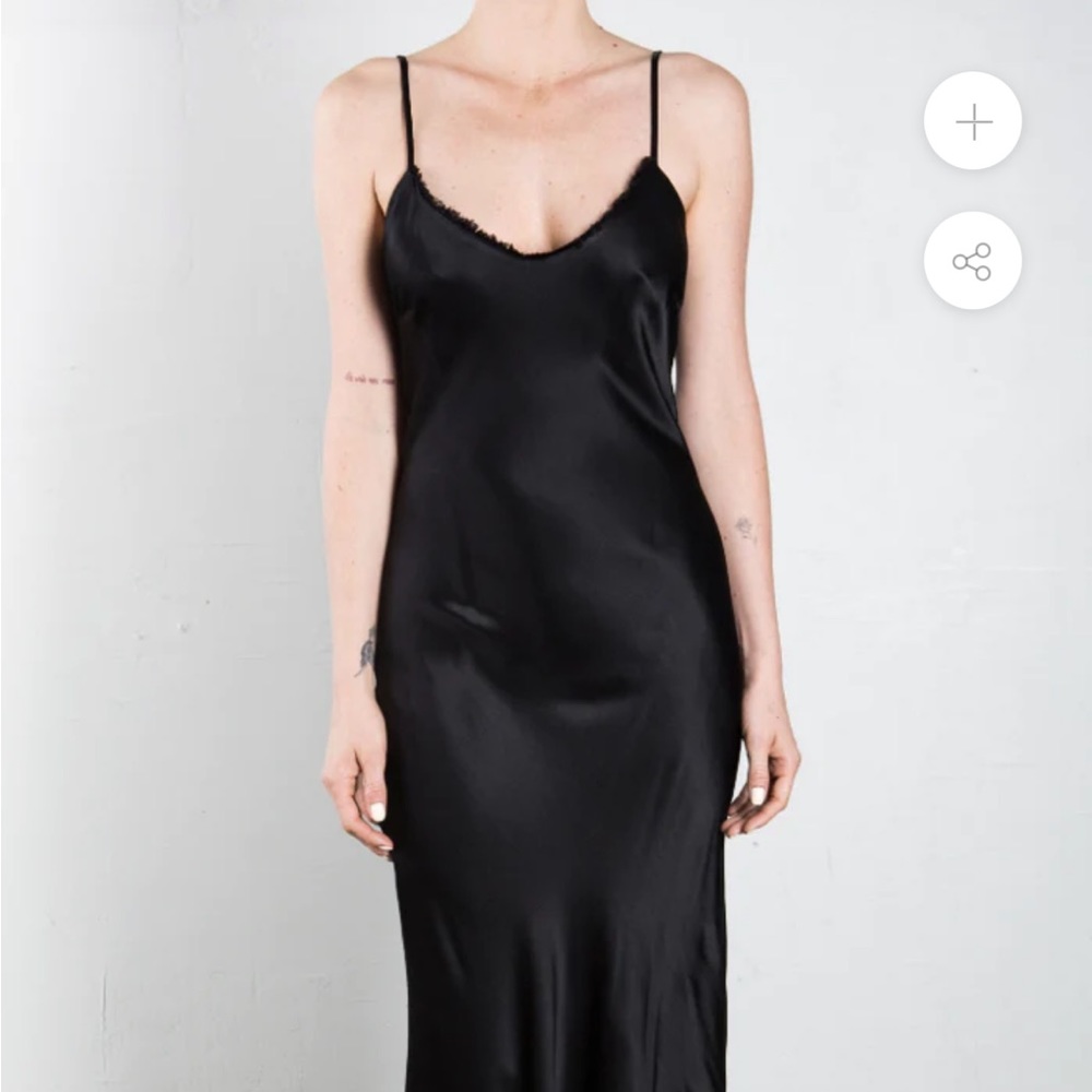 Pharaoh Farrah Slip Dress Vintage Satin - Black